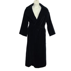 Vintage Surrey Classics Velvet Coat 12 Black Long Opera Steampunk Glam Goth